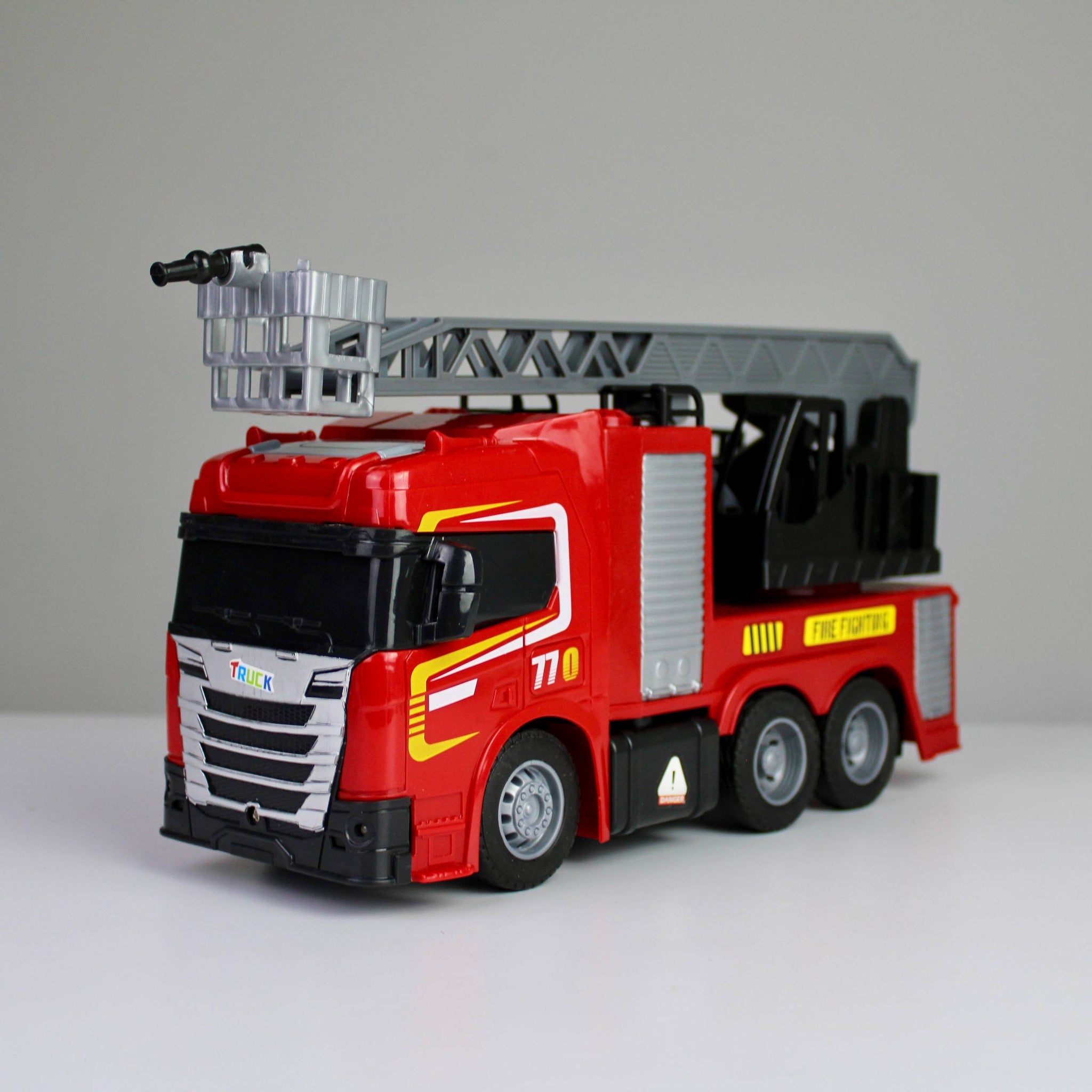 Large RC Fire Truck – USB Rechargeable with Movable Ladder