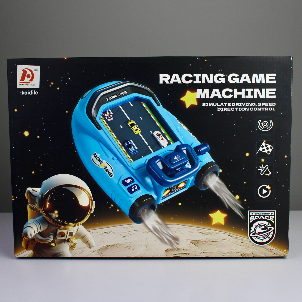 Racing Game Machine – Interactive Driving Simulator with Steering Wheel & Sound Effects