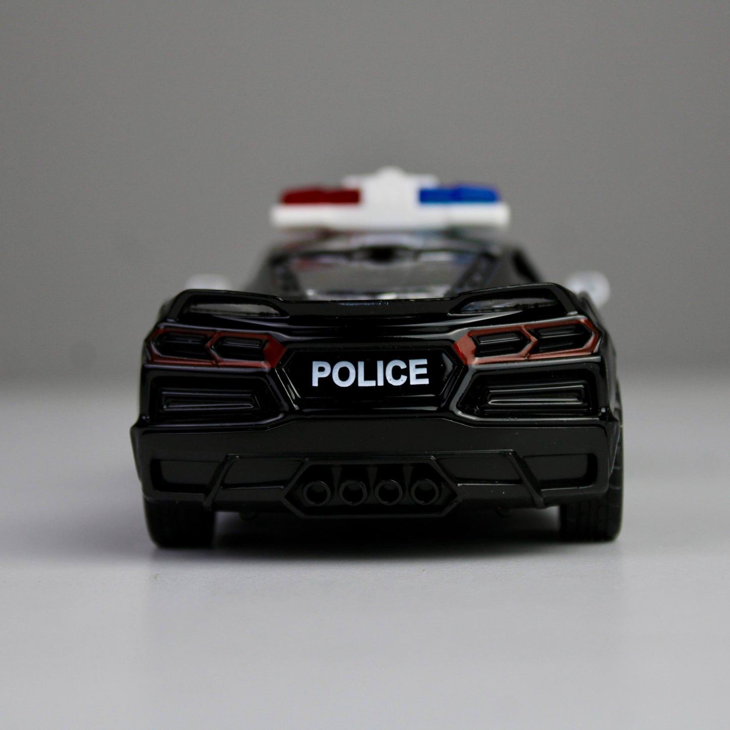 Police Sports Car Die-Cast 1:28 – Metal Model with Lights & Siren Sounds