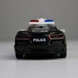 Police Sports Car Die-Cast 1:28 – Metal Model with Lights & Siren Sounds