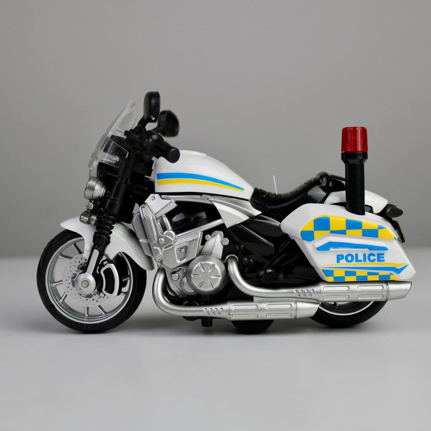 Police Motorcycle 1:12 – Pull-Back Model with Lights & Siren Sounds