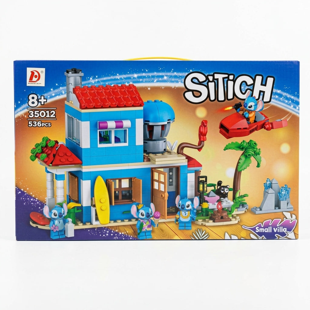 SiTiCH Small Villa 536-Piece Building Set – Stitch Beach Villa Adventure