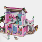 Chaobao Beach House – 474+ Piece 2-Story Pink Beach Villa Building Set