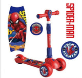Spider-Man & Kitty Kids Scooter – 3-Wheel Adjustable Height Scooter