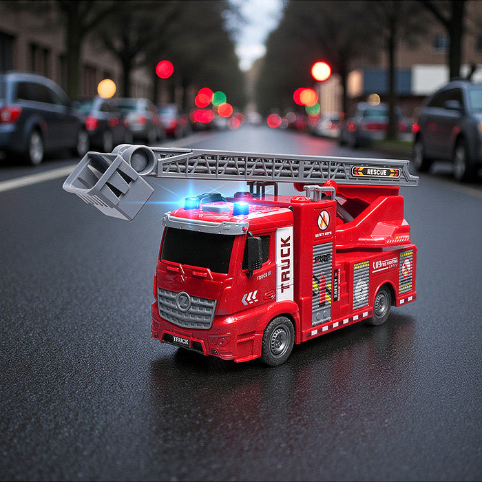 Fire Rescue Truck Toy – 1:16 Scale with Lights & Sounds