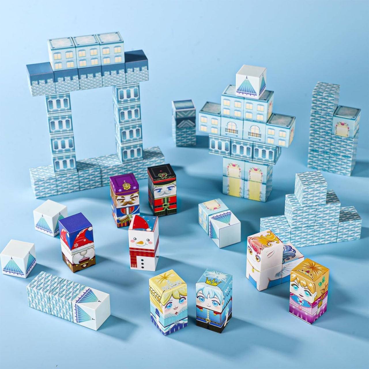 Magnetic Ice Castle Building Blocks – 76-Piece Creative Construction Set