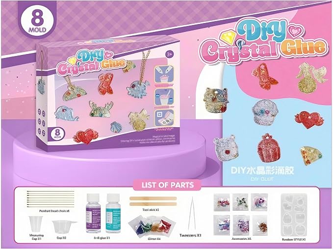 DIY Crystal Glue Craft Kit – Create Your Own Keychains & Accessories