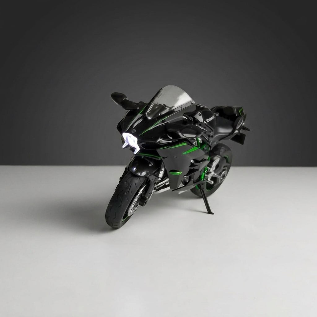 1:9 Kawasaki Ninja H2R – Die-Cast Motorcycle Model with Light & Sound