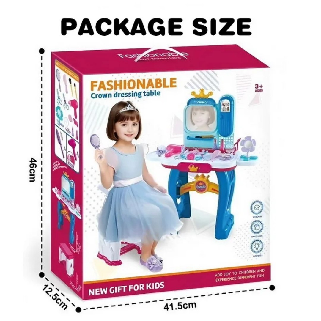 Kids Vanity Makeup Set – Crown Design