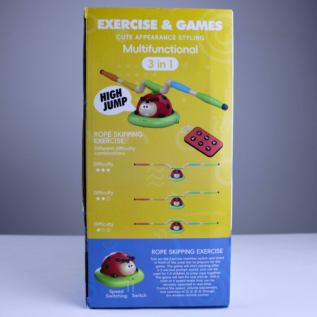 3-in-1 Musical Jump, Ring Toss & Rocket Launcher for Kids