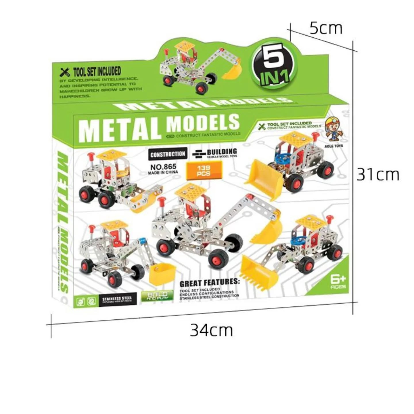 Little Mechano Building Set – 139 Pieces Engineering Construction Toy