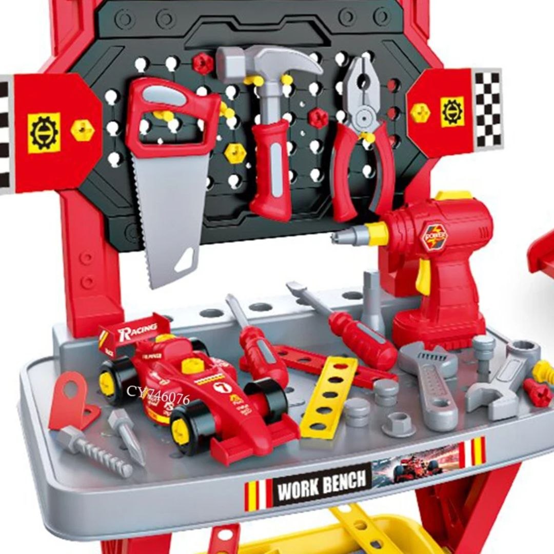 Kids Racing Car Workshop Set – 86+ Pieces DIY Building Kit