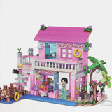 Chaobao Beach House – 474+ Piece 2-Story Pink Beach Villa Building Set