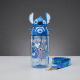 Disney Stitch & Spider-Man Kids Water Bottle – 650ml BPA-Free Bottle with Character Handle