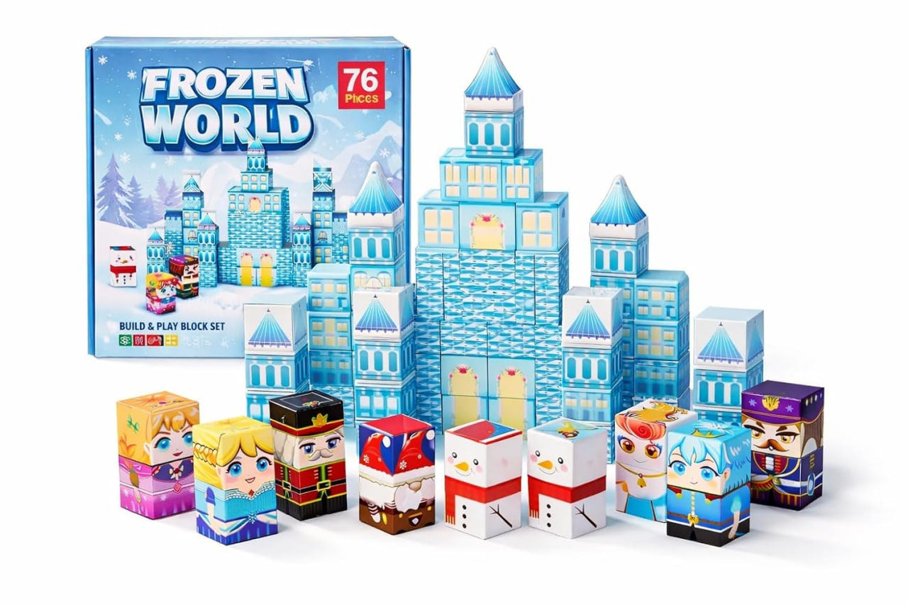 Magnetic Ice Castle Building Blocks – 76-Piece Creative Construction Set