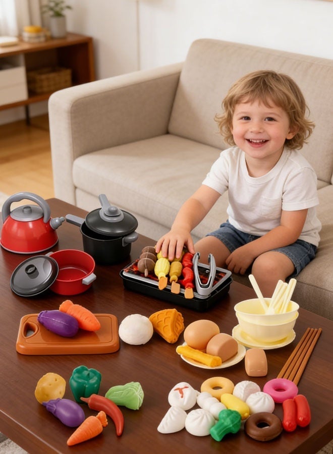 Magnificent Peach Kitchen Playset – Pretend Cooking Set with Accessories