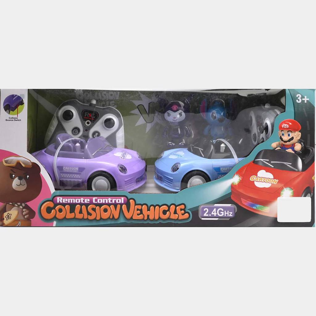 سيارة تحكم عن بعد تصطدم - دخان وضوء