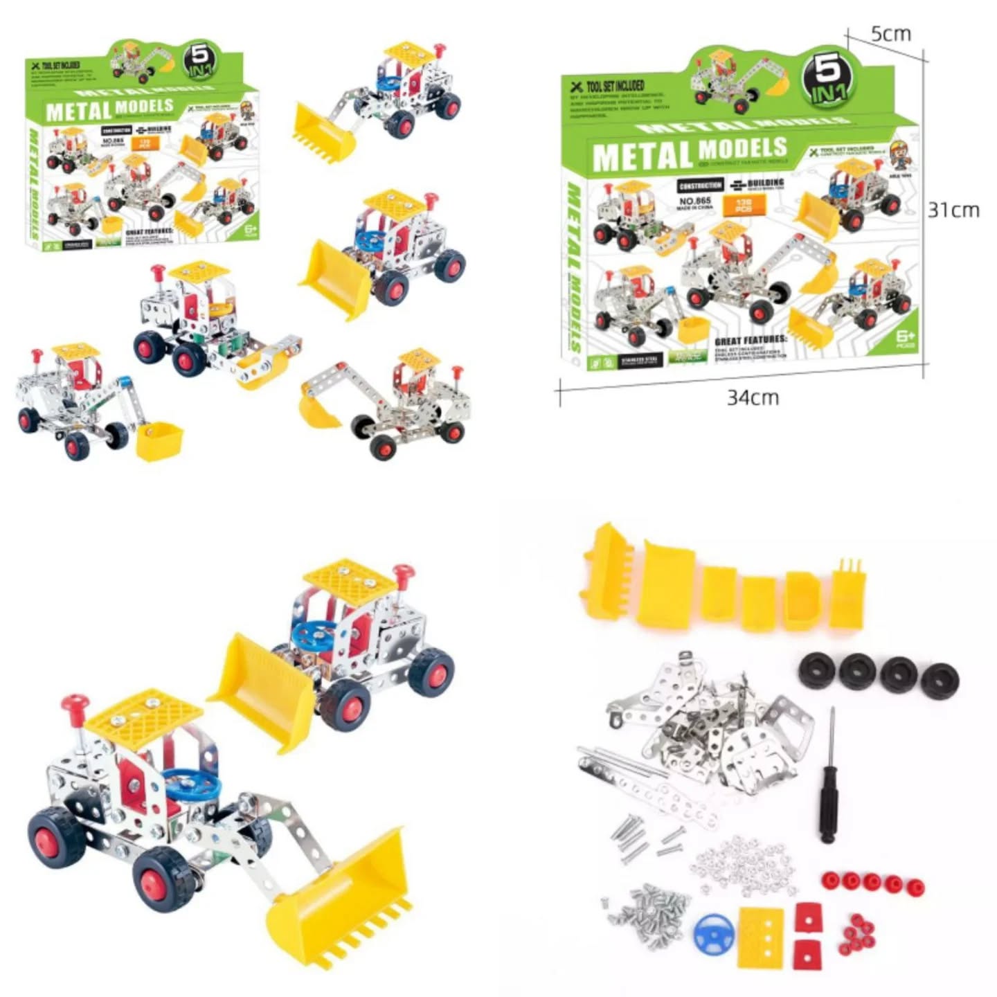 Little Mechano Building Set – 139 Pieces Engineering Construction Toy