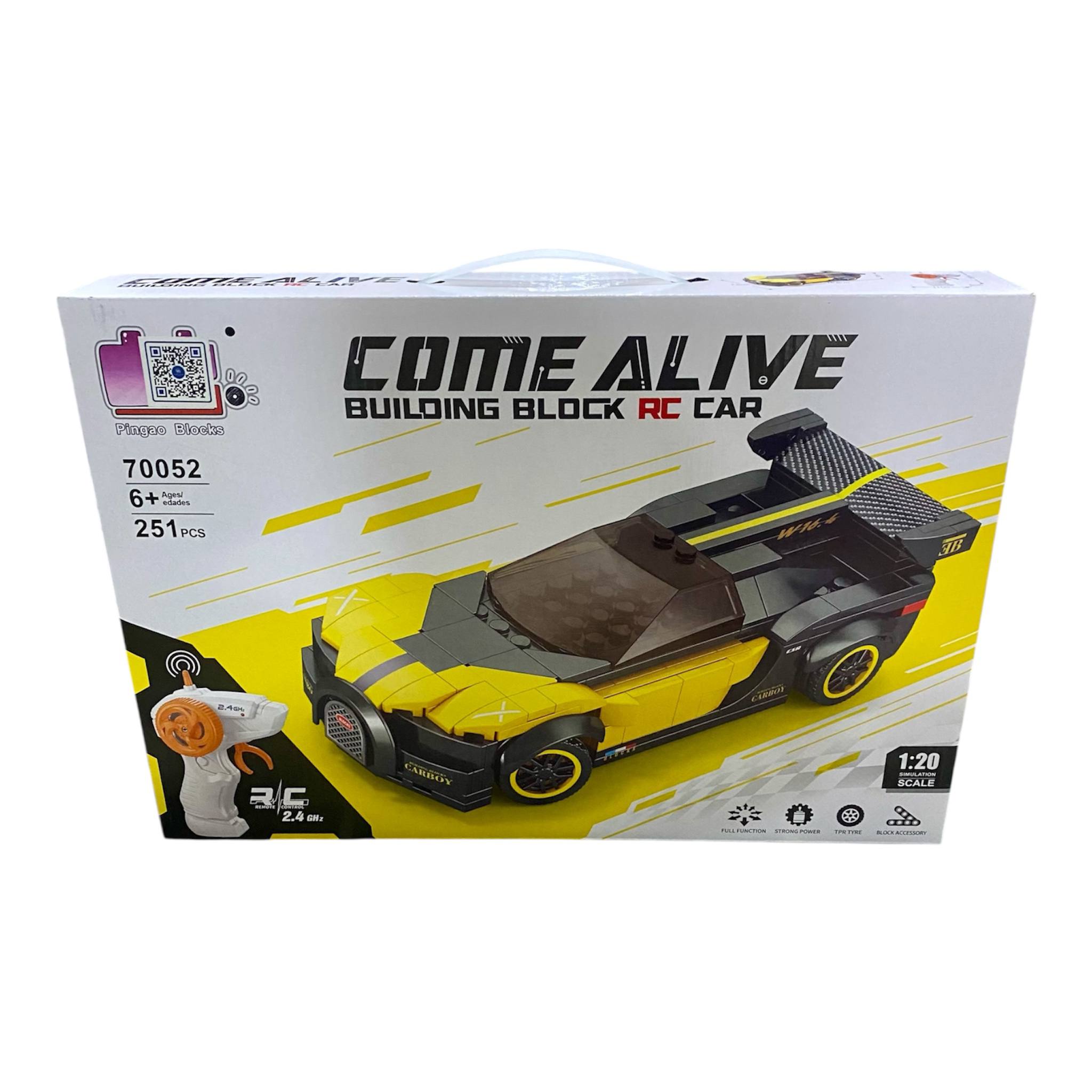 Come Alive RC Racing Car Building Set – 251 Pieces