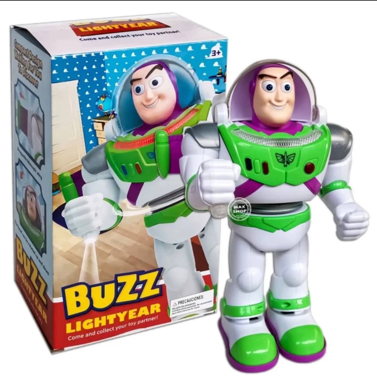 Buzz Lightyear Interactive Figure – Walking Toy with Lights, Sounds & Projector