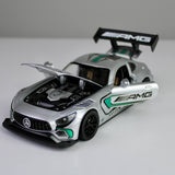 سيارة سباق AMG GT3 المصبوبة من المعدن - بمقياس 1:24 مع أضواء وأصوات