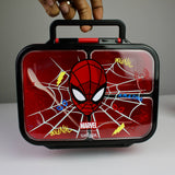 Smiggle Spider-Man Lunch Box & Bottle Set – 3-Compartment Lunch Box with Leak-Resistant Bottle