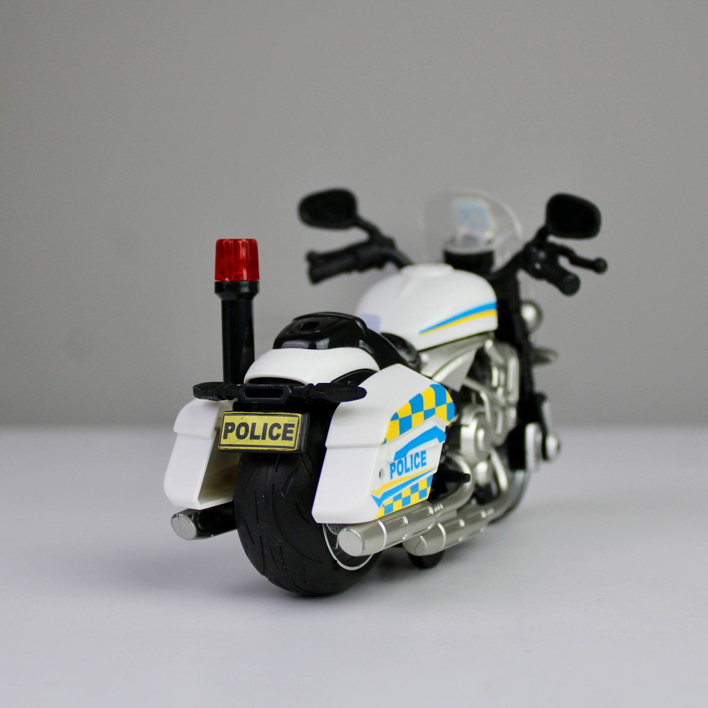 Police Motorcycle 1:12 – Pull-Back Model with Lights & Siren Sounds