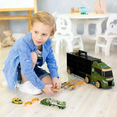 Military Transport Truck – Car Carrier & Storage Playset