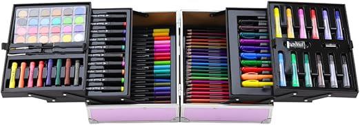 Premium 3-Layer Jumbo Metal Art Case for Kids & Adults
