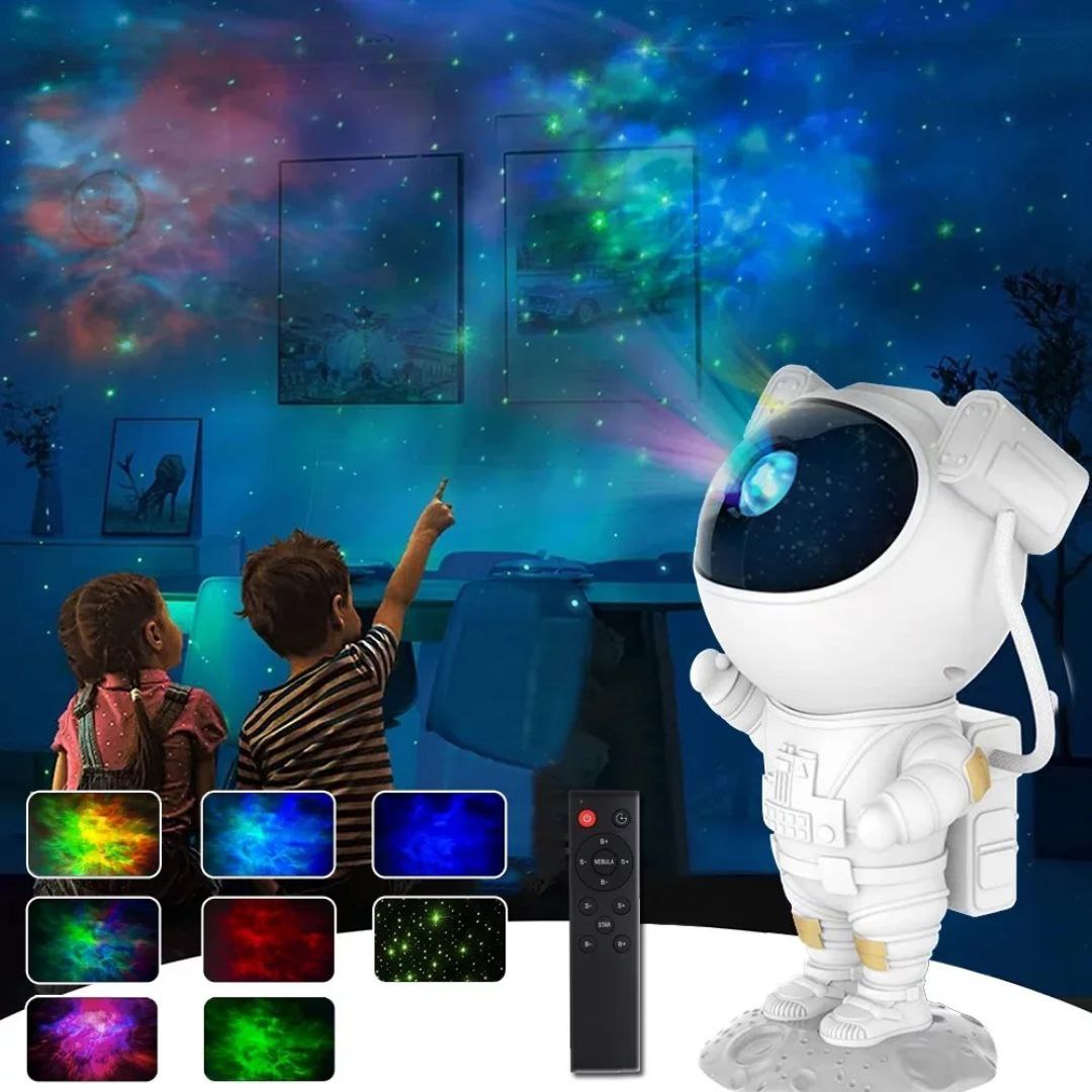 Astronaut Star Projector Lamp – Galaxy Night Light with Remote Control