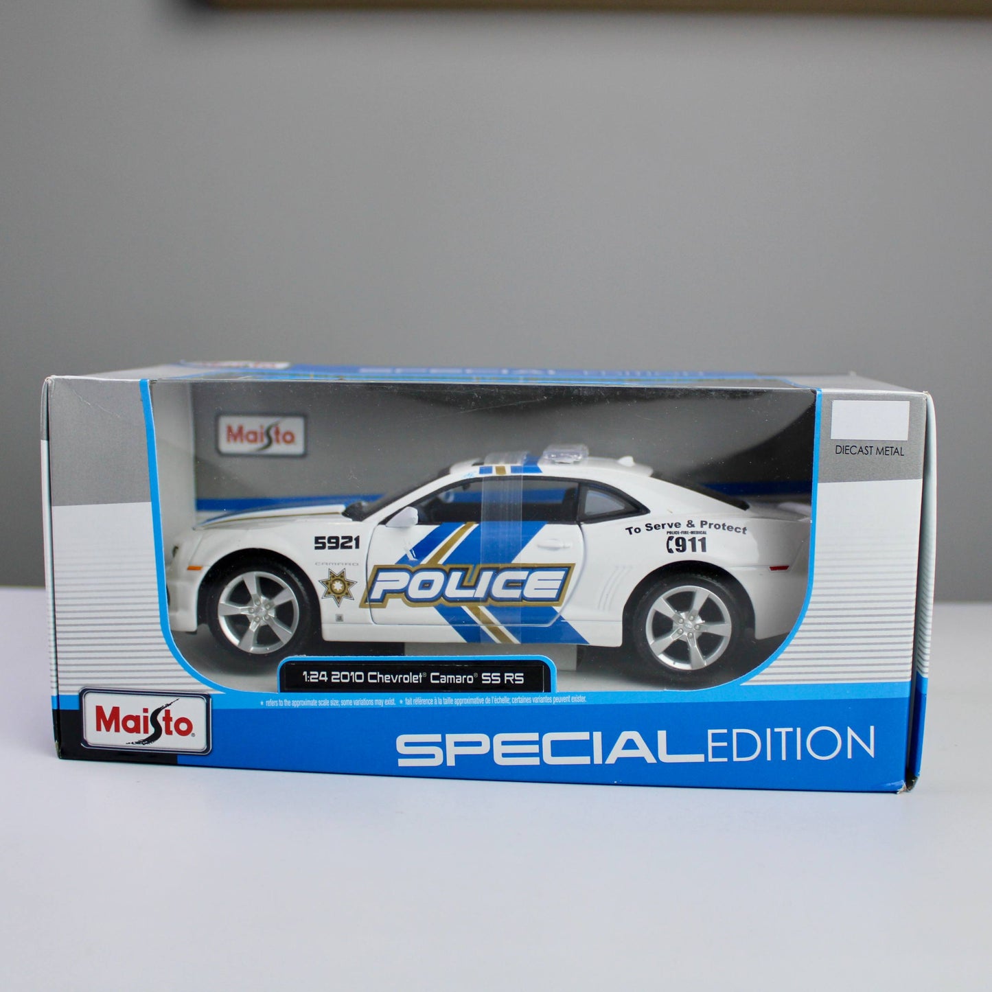 Maisto Chevrolet Camaro Police 2010 1:24 Die-Cast Model Car – Special Edition