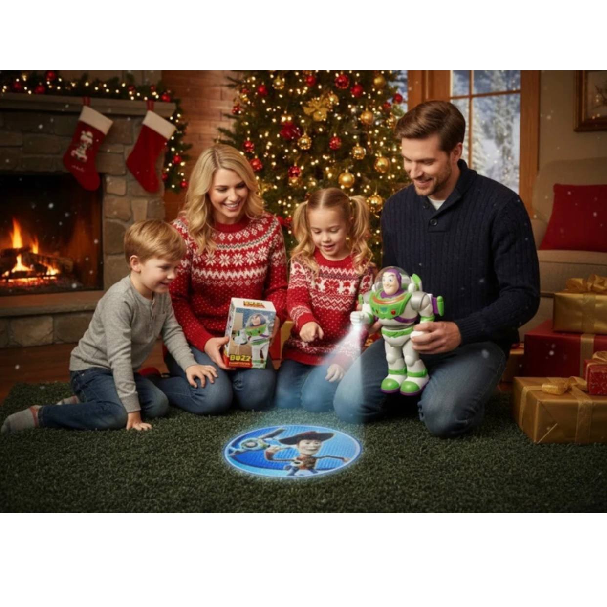 Buzz Lightyear Interactive Figure – Walking Toy with Lights, Sounds & Projector