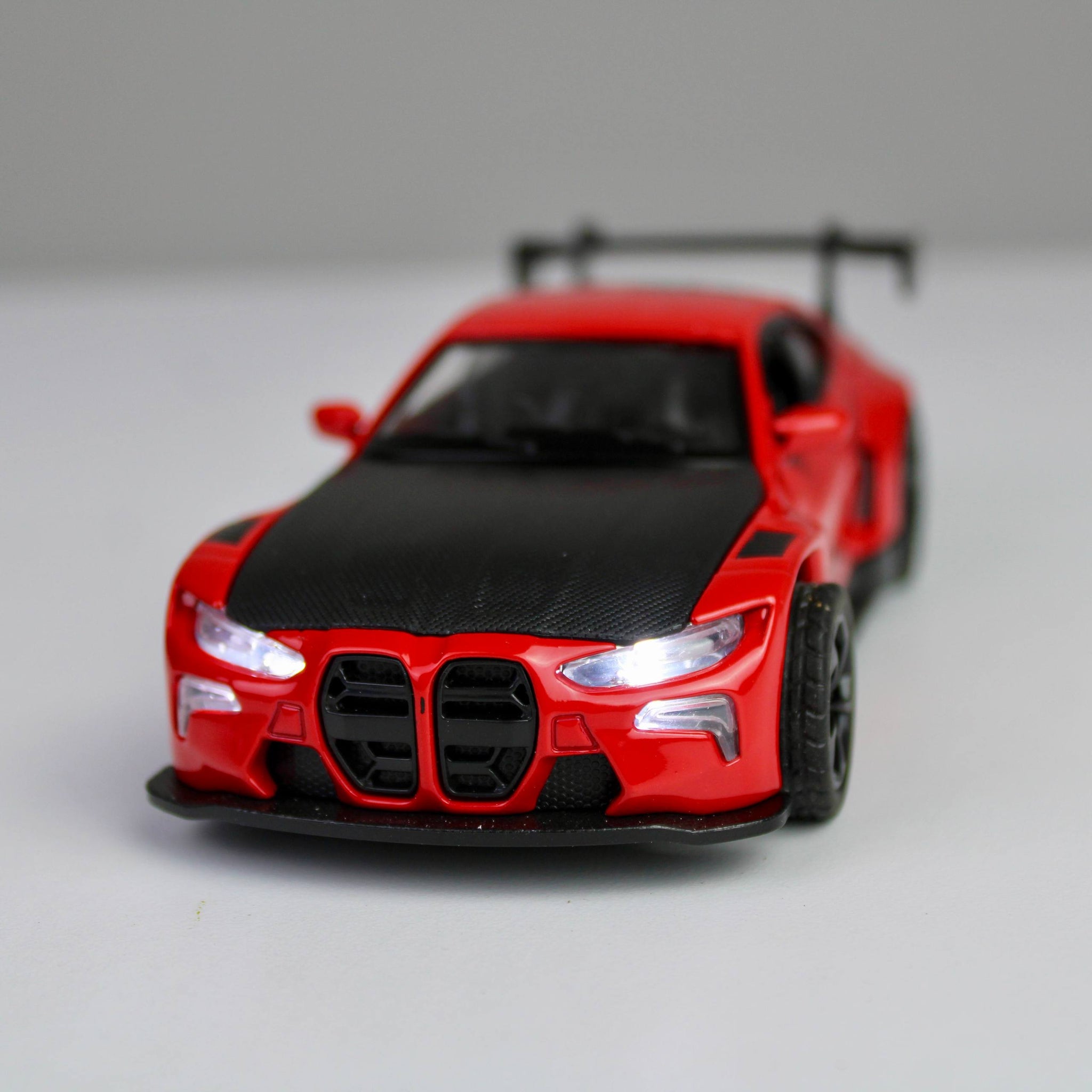 BMW M4-Inspired Racing Car Die-Cast 1:28 – Metal Model with Lights & Sounds