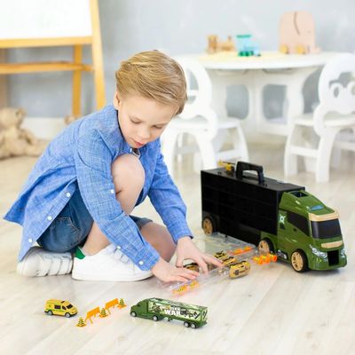 Military Transport Truck – Car Carrier & Storage Playset