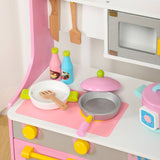 Large Wooden Kids Kitchen 2-in-1 – Full Kitchen Set with Washing Machine