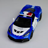 Police Sports Car Die-Cast 1:28 – Metal Model with Lights & Siren Sounds