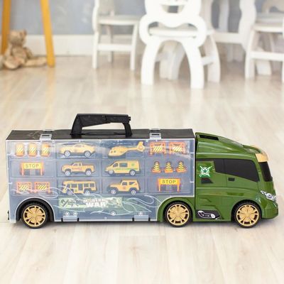 Military Transport Truck – Car Carrier & Storage Playset